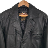 HARLEY-DAVIDSON ハーレーダビッドソン レザー ハーフコート ジャケット ブラック Size L 福生店