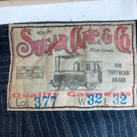 SUGAR CANE シュガーケーン Lot377 シンチバック ストライプパンツ ネイビー sizeW32 L32 瑞穂店