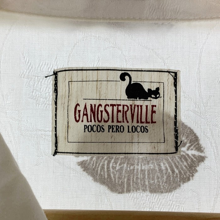 GANGSTERVILLE ギャングスタービル 16SS 総柄 コットン ジャガード シャツ ホワイト Size XL 福生店