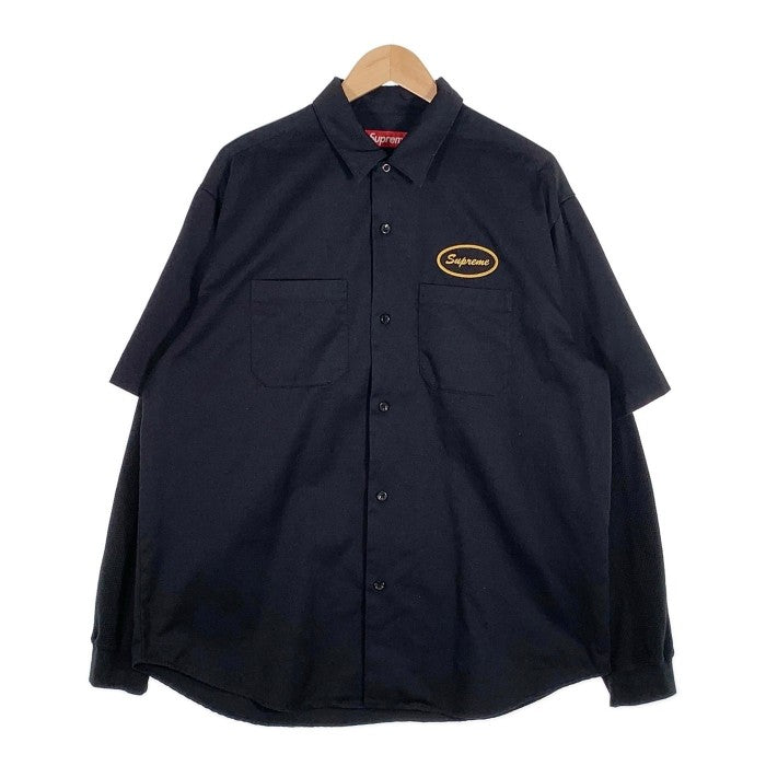 今の服装には合わなくなりsupreme シュプリーム ラムレザーシャツ　Lサイズ