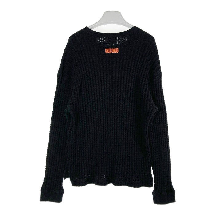 SEE SEE シーシー BIG WAFFLE CREW NECK ロンT ビッグワッフル クルーネック ブラック size3 瑞穂店