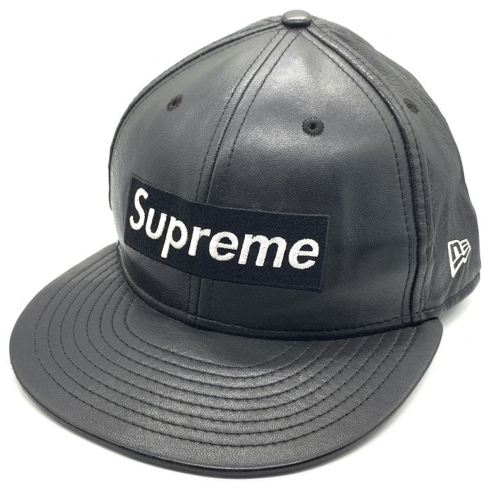 Supreme boxLogo New Era ブラック【7-1/2】キャップ