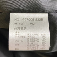 NO ID. ノーアイディー MIXフェイクファーフーデッドBLZ ブルゾン 447006-532B グリーン sizeONE 瑞穂店
