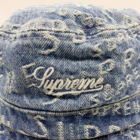 SUPREME シュプリーム 20SS Jacquard Logos Denim Crusher ジャガードロゴ デニムクラッシャーハット インディゴ Size S/M 福生店