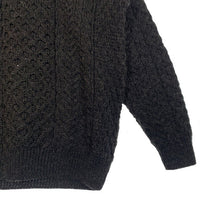 Carraig Donn キャレイグドン ウール クルーネック アランニットセーター チャコール Size M 福生店