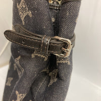 CELINE セリーヌ トートバッグ マカダム柄 デニム×レザー ブラック×ブラウン 瑞穂店