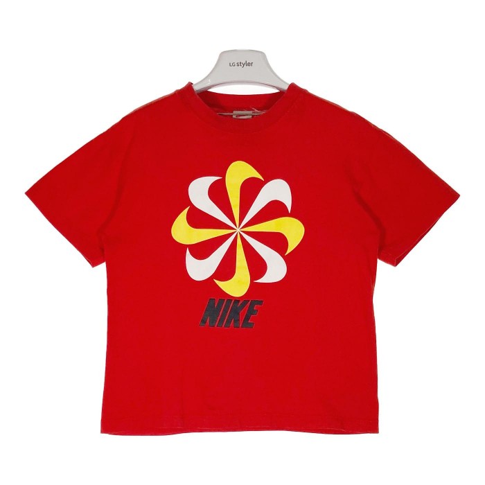 NIKE ナイキ 風車ロゴ T-Shirt 90's 風車 Tシャツ 赤 size- 瑞穂店