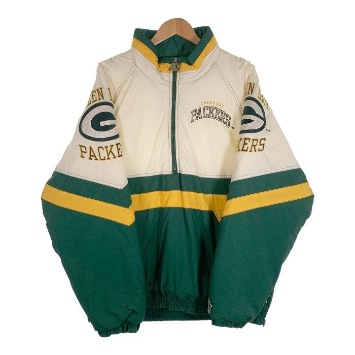 90's STARTER PRO LINE スターター NFL PACKERS プルオーバー 中綿 ナイロン ジャケット Size L 福生店