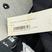 SUPREME シュプリーム 13AW Striped Box Logo New Era 59FIFTY ストライプ ボックスロゴ ニューエラキャップ ブラック グレー Size 8 (63.5cm) 福生店