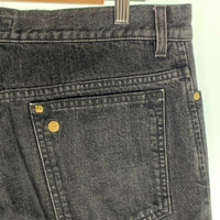 YvesSaintLaurent rivegauche イヴサンローラン リヴゴーシュ ブラックデニムオパンツ センタープリーツ ゴールド金具 Size 48 福生店