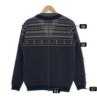 DELUXE clothing デラックス クロージング バーズアイ ウールニット カーディガン ブラック Size L 福生店