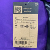 SUPREME シュプリーム 23SS THE NORTH FACE ノースフェイス PC PRINTED MOUNTAIN JACKET プリント マウンテンジャケット パープル NP02301I Size XL 福生店
