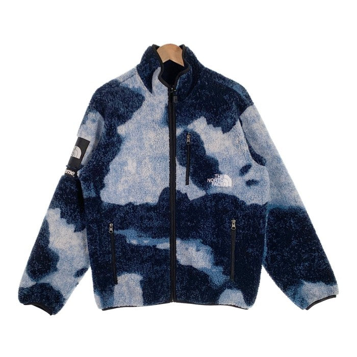 Supreme シュプリーム ジャケット サイズ:S 21AW THE NORTH FACE ノースフェイス ブリーチド デニム フリース ジャケット Bleached Denim Fleece Jacket インディゴ アウター ブルゾン【メンズ】【美品】メンズ