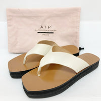 ATP ALL TOMORROW'S PARTIES オールトゥモロウズパーティーズ トングボリュームサンダル オフホワイト×ブラウン size37 24cm 瑞穂店