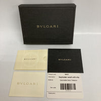 BVLGARI ブルガリ 30422 ブルガリブルガリ リング型ロゴクリップ レザー 6連 キーケース ブラック 瑞穂店