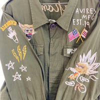 AVIREX アヴィレックス M-43 MILITARY JACKET ミリタリージャケット 刺繍 6172106 オリーブ Size M 瑞穂店