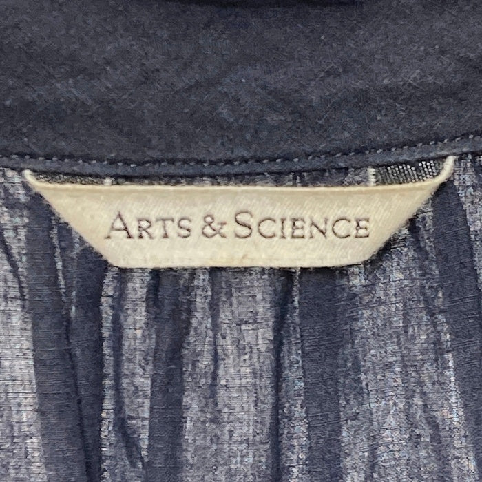 ARTS&SCIENCE アーツアンドサイエンス リネン プルオーバーワンピース ネイビー ブラウス シャツ 0241-L6265-1030 Size 1 瑞穂店