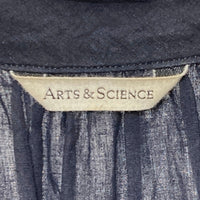 ARTS&SCIENCE アーツアンドサイエンス リネン プルオーバーワンピース ネイビー ブラウス シャツ 0241-L6265-1030 Size 1 瑞穂店