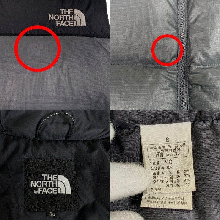 THE NORTH FACE ノースフェイス 700 Fill Nuptse Vest ヌプシ ダウンベスト ブラック グレー 韓国 Size 90  福生店