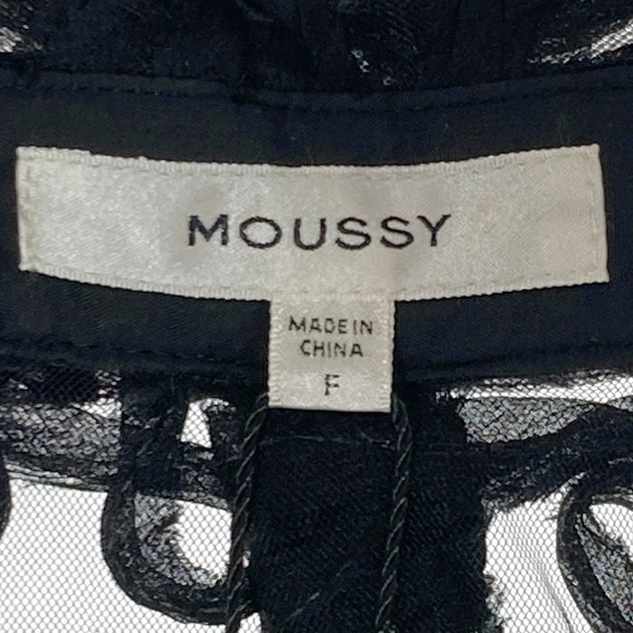 MOUSSY マウジー RIBBON TULLE  シャツ ブラック sizeF 瑞穂店