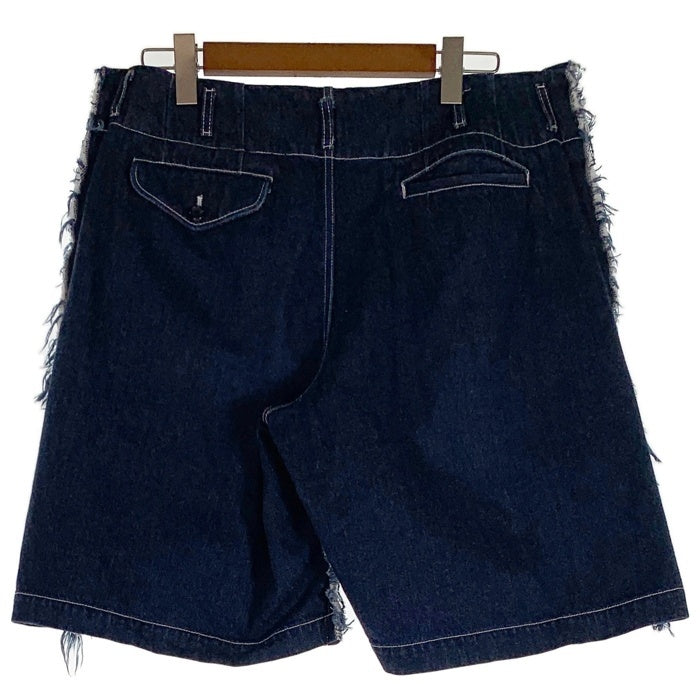 COMME des GARCONS SHIRT コムデギャルソンシャツ 17SS デニムショートパンツ サイドシームカットオフ ワイド インディゴ S26145 Size S 福生店