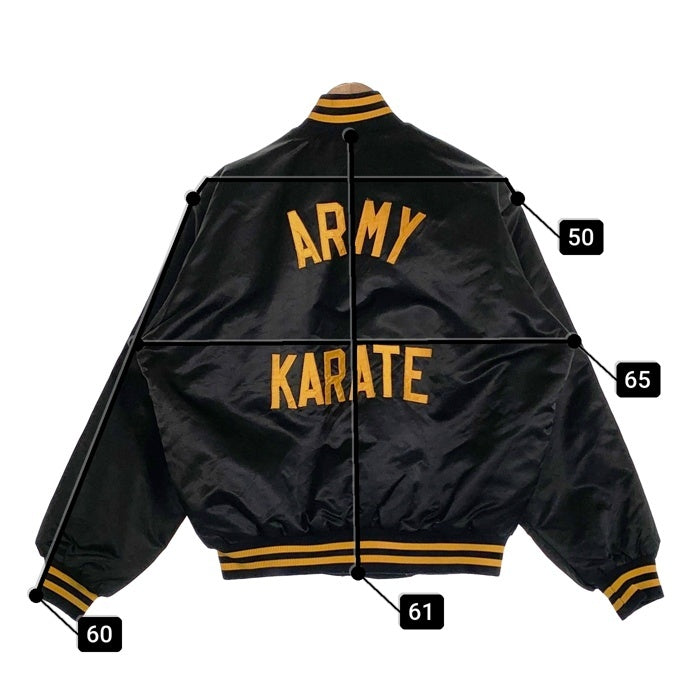 Viking バイキング ARMY KARATE ナイロン スタジアムジャケット スタジャン ブラック USA製 Size L 福生店