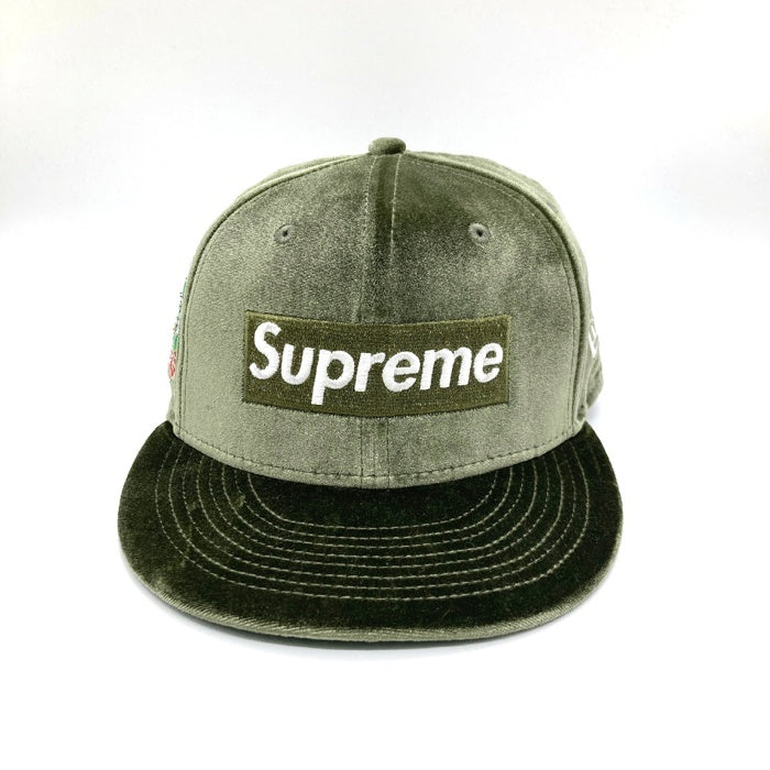 Supreme×NEW ERA シュプリーム×ニューエラ 22AW Velour Box Logo NEW ERA ベースボールキャップ オリーブ size7 5/8 60.6cm 瑞穂店