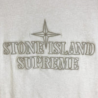 Supreme×STONE ISLAND シュプリーム×ストーンアイランド Embroidered Logo S/S Top ホワイト sizeS 瑞穂店