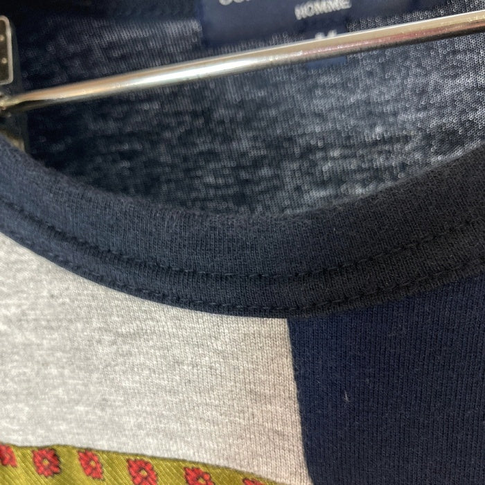 COMME des GARCONS HOMME コムデギャルソンオム HE-T113 AD2009 小紋柄 パッチワーク Tシャツ ネイビー sizeM 瑞穂店