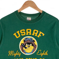 BUZZ RICKSON’S バズリクソンズ USAAF Mighty Eighth 半袖 プリント Tシャツ グリーン USA製 Size S 福生店