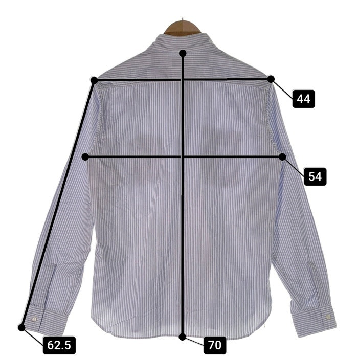 SUGAR CANE Light シュガーケーンライト ガチャポケ ストライプシャツ マチ 長袖 ホワイト ブルー Size M 福生店