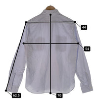 SUGAR CANE Light シュガーケーンライト ガチャポケ ストライプシャツ マチ 長袖 ホワイト ブルー Size M 福生店