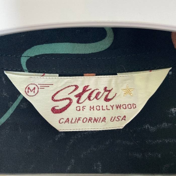 STAR OF HOLLYWOOD スターオブハリウッド SH28123 WAVY STRIPE オープンカラーシャツ ブラック sizeM 瑞穂店