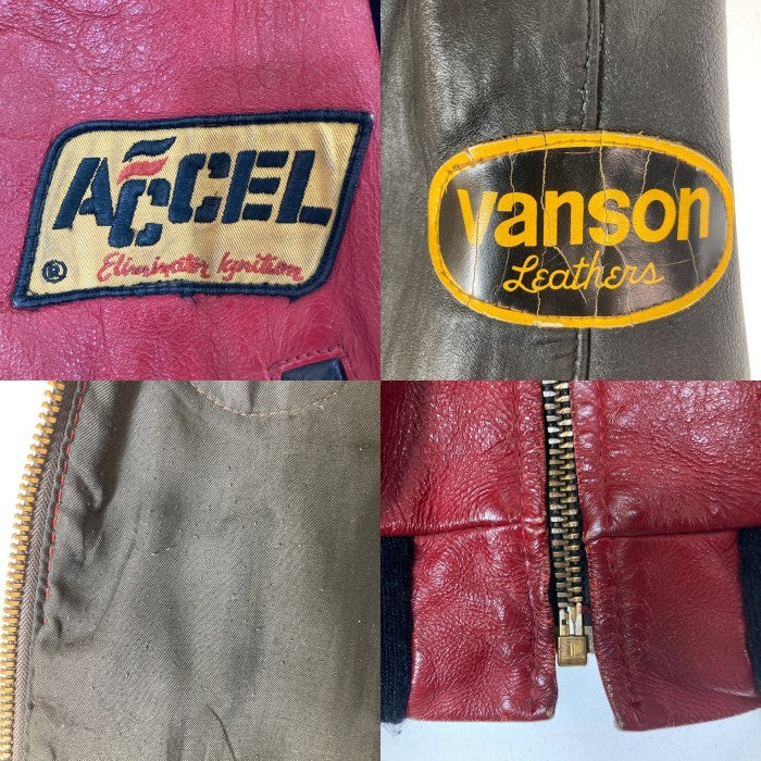 VANSON バンソン TJV USA製 後付けワッペン レザー チーム