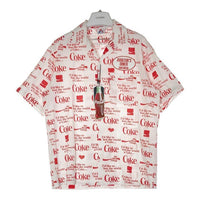 AVIREX アヴィレックス 783-3123029 COKE ICON SHIRTS コカコーラ 半袖シャツ レッド×ホワイト sizeM 瑞穂店