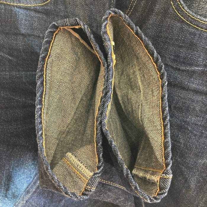 INDIGO VEINS DENIM BASE インディゴヴェインズ デニムベース GBG 001 JEANS ボタンフライ デニムパンツ インディゴ Size 29 瑞穂店