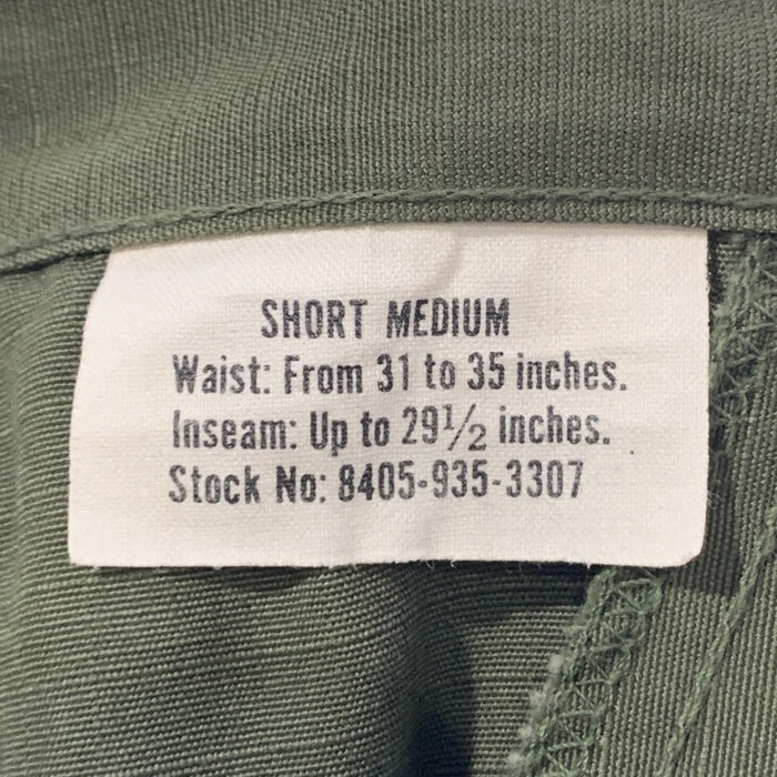 60’s U.S.ARMY 米軍 ジャングルファティーグ ミリタリーカーゴパンツ オリーブ リップストップ 8405-935-3307 69年会計 2 Size M-S 福生店