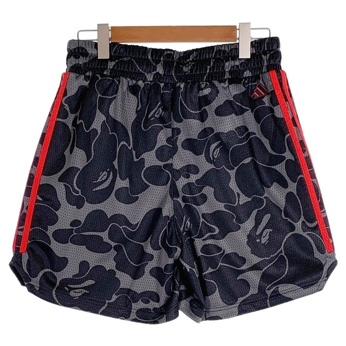 adidas アディダス BAPE ベイプ Dame 9 デイム9 メッシュショーツ ショートパンツ バスパン ブラック レッド JF1153 Size JP XL 福生店