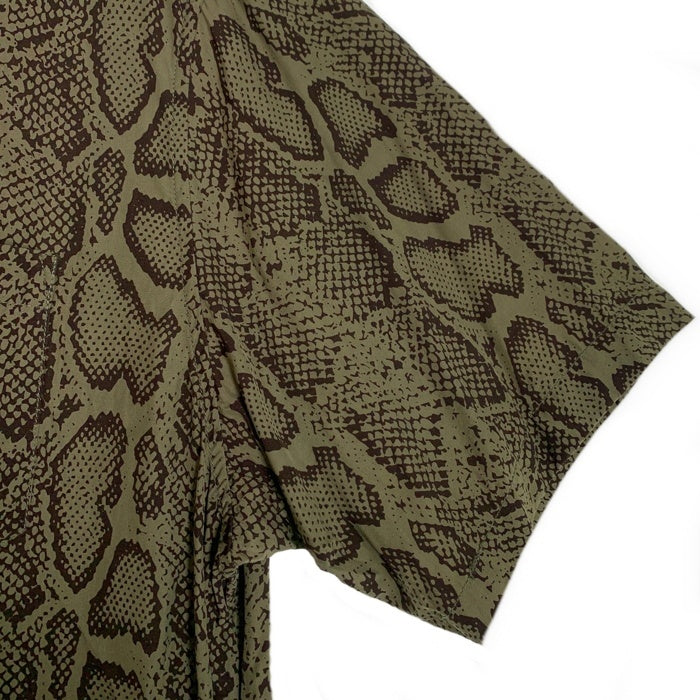 Supreme シュプリーム 24SS Snake S/S Shirts スネーク ショートスリーブシャツ レーヨン グリーン Size L 福生店