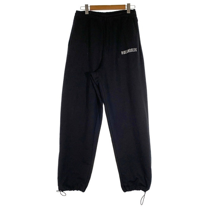 Hide&Seek ハイドアンドシーク  Logo Sweat Pant ロゴプリント スウェットパンツ ブラック HP-020926 Size L 福生店