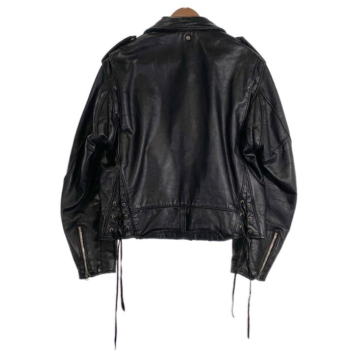 Schott ショット 125 レザーダブルライダースジャケット ブラック ライナー無 YKKファスナー Size 44 福生店