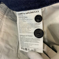 COMME des GARCONS SHIRT コムデギャルソンシャツ 17SS デニムショートパンツ サイドシームカットオフ ワイド インディゴ S26145 Size S 福生店