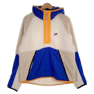 NIKE ナイキ HALF ZIP HOODIE WINTER SHERPA ハーフジップフーディ ボアフリース プルオーバー ホワイト ベージュ BV3767-133 Size L 福生店