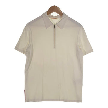 PRADA SPORT プラダスポーツ ハーフジップ 半袖ポロシャツ 生成り ETB0963 Size M 福生店