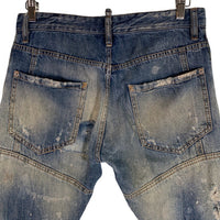 DSQUARED2 ディースクエアード TIDY BIKER JEAN ダメージ加工 テーパードデニムパンツ インディゴ S71LA0781 Size 44 福生店