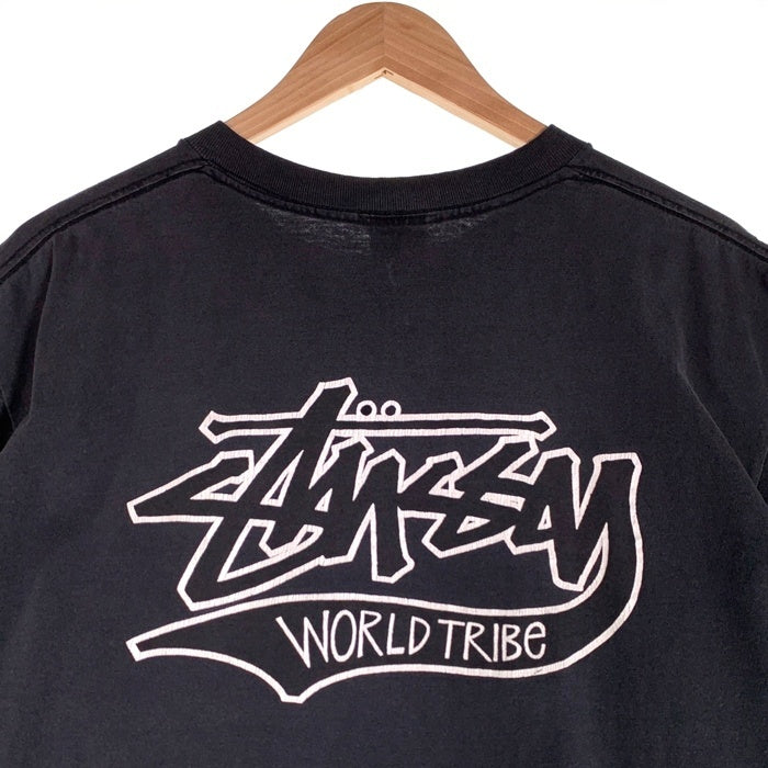 80's 90's STUSSY ステューシー WORLD TRIBE 半袖 Tシャツ ブラック USA製 Size XL 福生店
