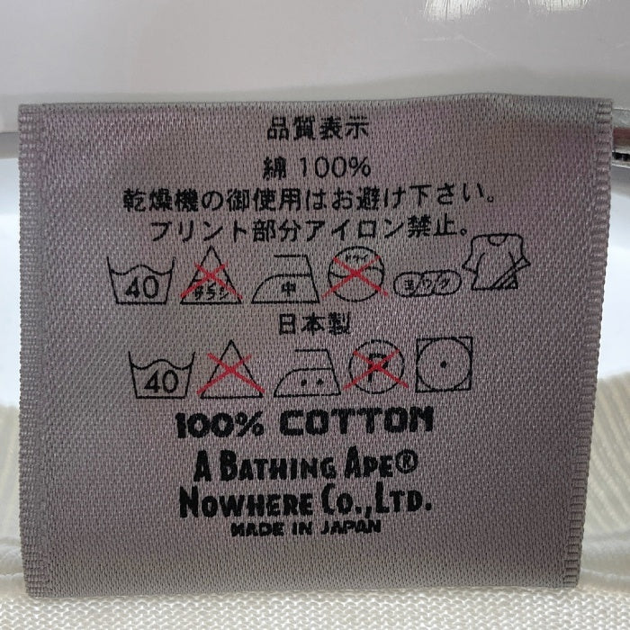 A BATHING APE アベイシングエイプ ロンT ホワイト sizeL 瑞穂店