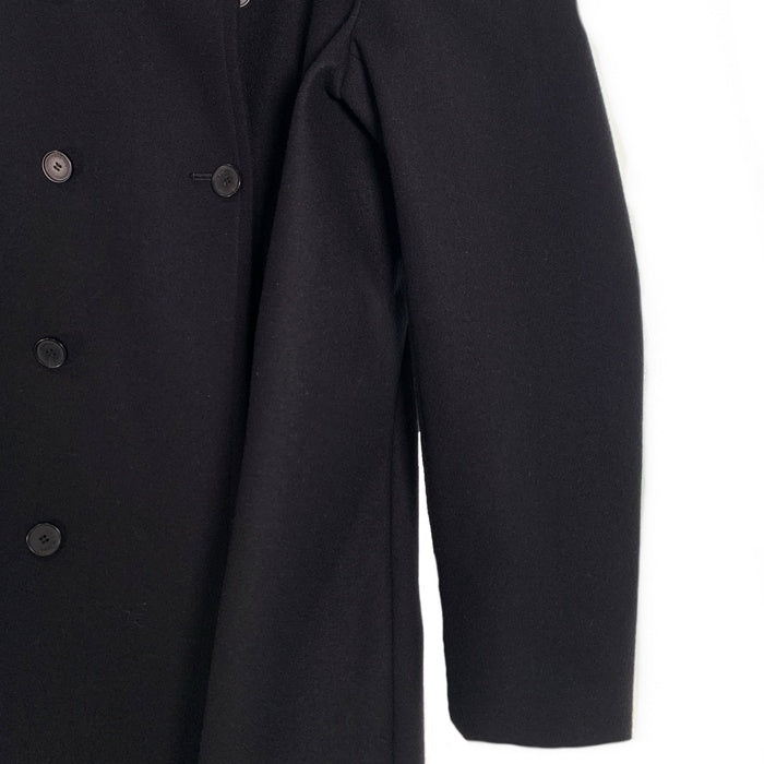 Calvin Klein PLATINUM カルバンクライン プラチナム ダブルブレスト フード ウールロングコート ブラック Size 36 福生店