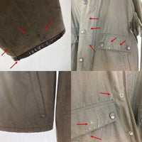 Barbour バブアー 1202060 ショート丈 オイルドコーティングジャケット SL SPEY フード付き カーキ size36 瑞穂店