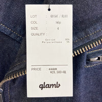 glamb グラム ストレートデニム ダブルライダースジャケット インディゴ GB15AT/RLX01 Size 4 瑞穂店